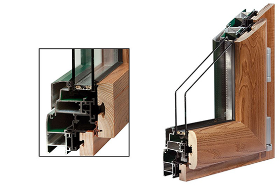 infissi legno alluminio sezione